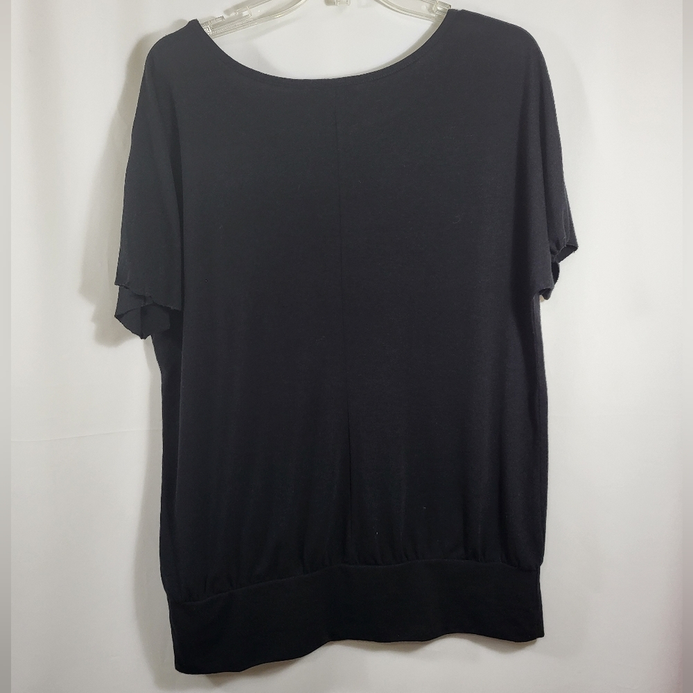 Cocomo black tunic with rhinestone embellishment women's L #1383 - Picture 4 of 4